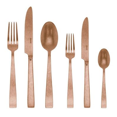 Sambonet Flat Vintage Edelstahl/PVD Kupfer Besteck 36tlg. Vh. S0118-S00018-62412C83