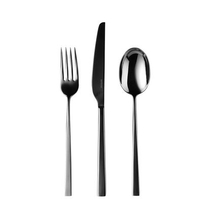 Sambonet Linea Q Edelstahl/PVDschwarz Besteck 24tlg. S0023-S00019-52730B81