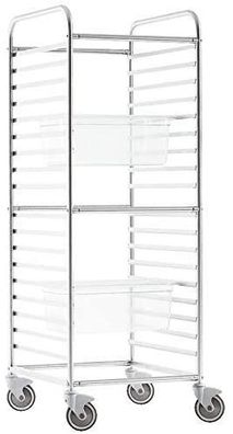 Sambonet Storage & Transport Edelstahl/18 Ablagen GN2/1 Backblechwagen 44807-36