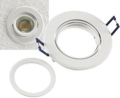 Einbaustrahler "CTE-84R WS" Rund Ø84mm Einbau Ø68mm, neigbar, Clip Ring