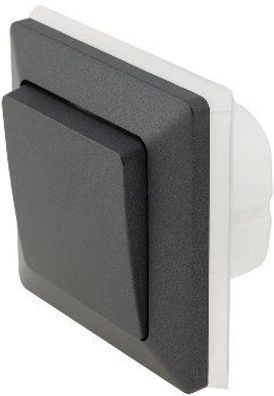 MILOS Wechsel-Schalter IP44 250V / 10A, inkl. Rahmen, UP, anthrazit