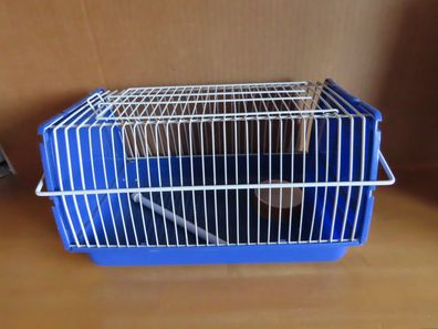 Transportbox klein blau für kleine Nager/Tiere oder Vögel mit Tragegriff