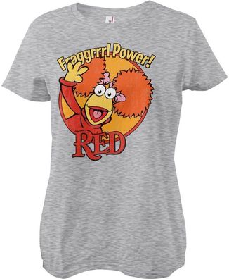 Fraggle Rock Damen Red Fragggrrrl Power Girly Tee