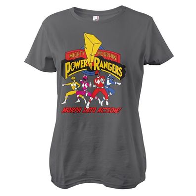 Power Rangers Damen Morph Into Action Girly Tee