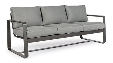 Sofa Merrigan 194 x 78 x 84 cm Aluminium Anthrazit