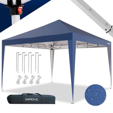 24MOVE® Pavillon SANTOS blau Partyzelt Festzelt Gartenzelt