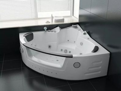 Whirlpool Milano Badewanne Armatur Edelstahl Ozon Bad Wellness Pool 172x172cm