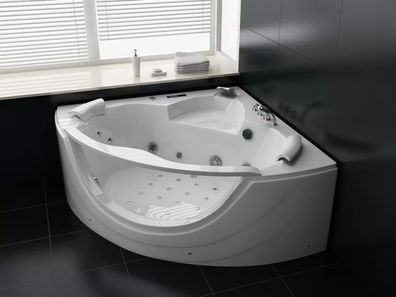 Whirlpool Milano Badewanne Armatur Edelstahl Ozon Desinfektion Bad 150x150cm