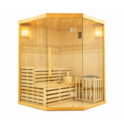 Sanotechnik Tallinn Sauna 3 Personen Hemlock Ofen 150x150x200 cm