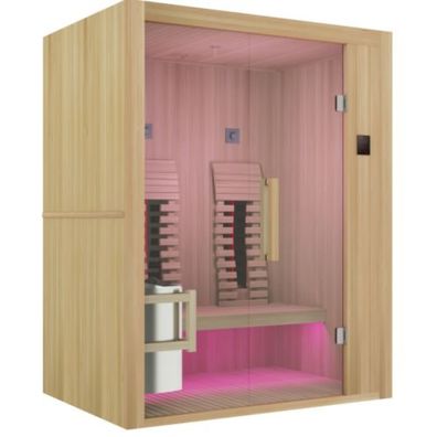 Sanotechnik ALASKA Infrarotkabine Wärmekabine Sauna 2 Personen Harvia Hemlock