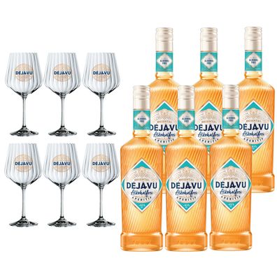 6er-Set Deja Vu Oriental Alkoholfrei Aperitif – Unter 0,5% Vol., 6 x 0,7 l inkl