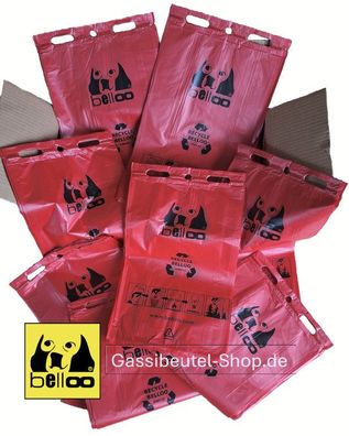 BELLOO Hundekotbeutel Recycling Rot 100er Block umweltfreundlich