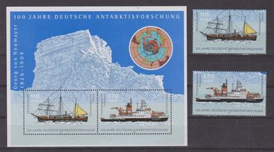 BRD 2001 postfrisch Block MiNr. 57 + 2229-2230 Antarktisforschung
