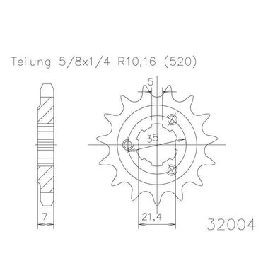 ESJOT Kettenritzel, 15 Zähne