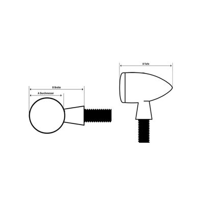 SHIN YO SMD Einbaublinker SHORTY 2 PRO, für vertikalen und horizontalen Einbau,