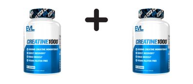 2 x EVL Nutrition Creatine 1000 (120 caps) Unflavoured