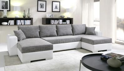 Ecksofa Sofa Couch Garnitur Sofagarnitur DIEGO U Schlaffunktion Wohnlandschaft
