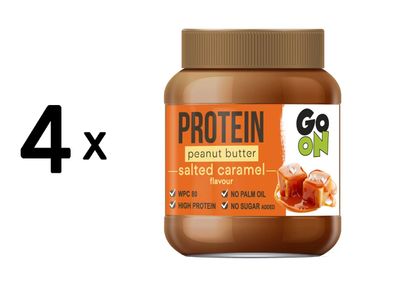 4 x Go On Nutrition Protein Peanut Butter (350g) Salted Caramel