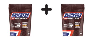 2 x Mars Protein Snickers Protein Powder (455g) Chocolate, Caramel and Peanut