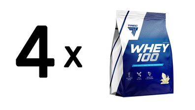 4 x Trec Nutrition Whey 100 (2275g) Vanilla