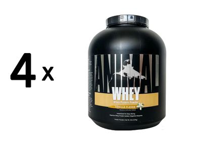 4 x Universal Nutrition Animal Whey (5lbs) Vanilla