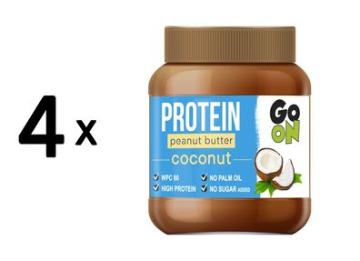 4 x Go On Nutrition Protein Peanut Butter (350g) Coconut