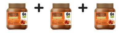 3 x Go On Nutrition Protein Peanut Butter (350g) Salted Caramel