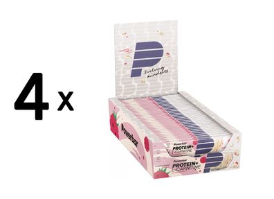 4 x Powerbar Protein Plus + L-Carnitine Bar (30x35g) Raspberry Yoghurt