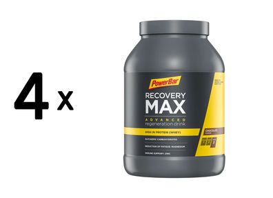 4 x Powerbar Recovery Max (1144g) Chocolate Champion