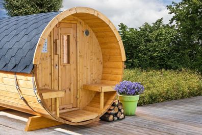 Tuindeco Saunafass K1 Ø 205 x 250 Thermoholz - Aufbau innerhalb NRW möglich