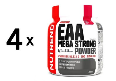 4 x EAA Mega Strong Powder, Fruit Punch - 300g