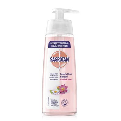 Sagrotan 3204982 Händedesinfektionsmittel GEL 200 ml, Kamille & Lotus