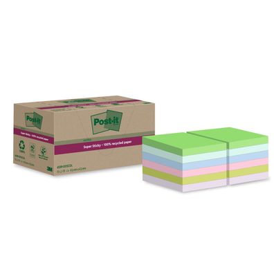 Post-it® 622 RSS12COL Post-it® Super Sticky Recycling Notes Haftnotizen extrastark