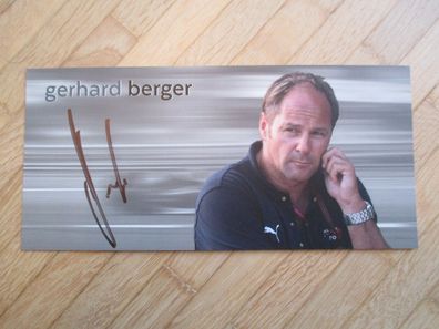 Österreich Ferrari Formel 1 Legende Gerhard Berger - handsigniertes Autogramm!!