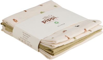 Pippi Babywear Kinder Windeln Organic Muslin Cloth (3-pack)