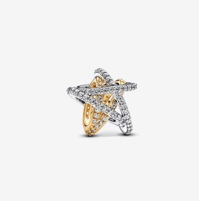 Pandora Funkelnder Kreuzender Stern Charm