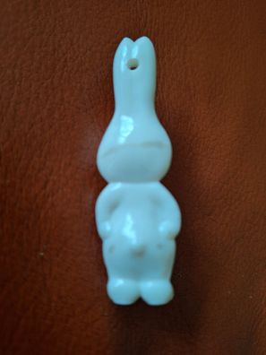 kleiner Hase -Spielfigur DDR aus Plaste -weiss auch als Schlüsselanhänger möglich