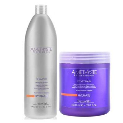 Farmavita Amethyste Hydrate Shampoo + Maske in Aktion