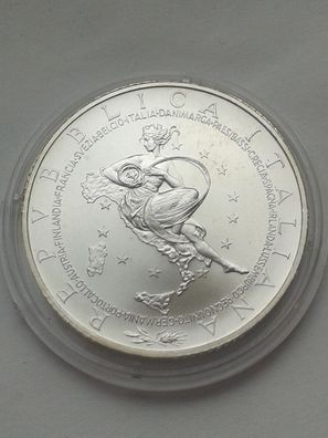 10 euro 2003 Italien EU Ratspräsidentschaft - 22 g Sterlingsilber, in Münzkapsel