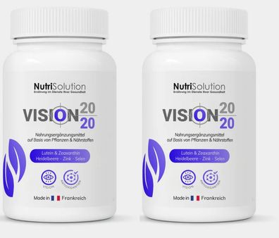 2x Vision 20/20: Natürliches Nahrungsergänzungsmittel für die Augengesundheit