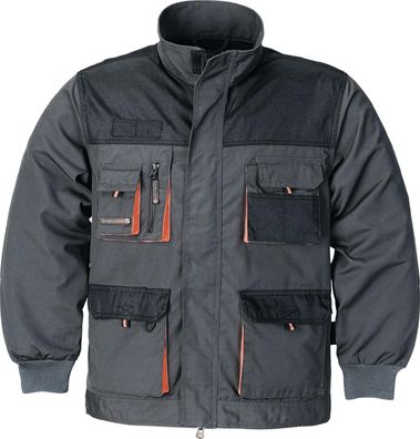 Herrenjacke Gr.58 dunkelgrau/schwarz/orange