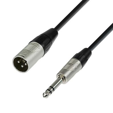 Adam Hall Cables 4 STAR - Sym. Kabel REAN® XLR M > Klinke TRS | 0.3 m