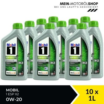 Mobil 1 ESP X2 0W-20 10x1 Liter