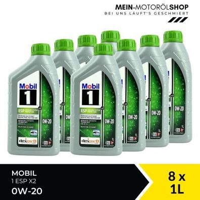 Mobil 1 ESP X2 0W-20 8x1 Liter