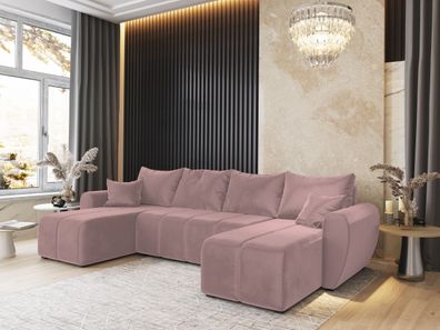 Ecksofa Madison U Moderne Eckcouch Schlaffunktion, Sofa mit Bettkasten