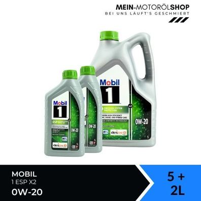 Mobil 1 ESP X2 0W-20 5 + 2 Liter