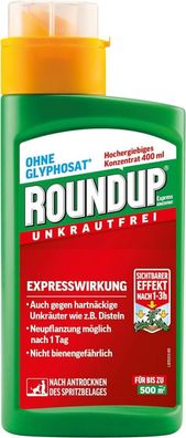 Roundup Express Konzentrat 400 ml - Unkrautfrei, Unkrautvernichter