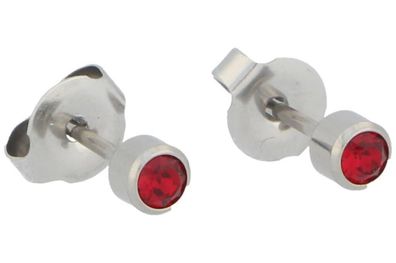 PUREgrey Erstohrstecker Rot - Imitation 3,95 mm von easy piercy