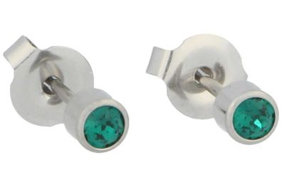 PUREgrey Erstohrstecker Grün - Imitation 3,95 mm von easy piercy