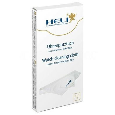 Heli Uhrenputztuch XL, ultrafeine Mikrofaser, waschbar, weiß, 23 x 23 cm